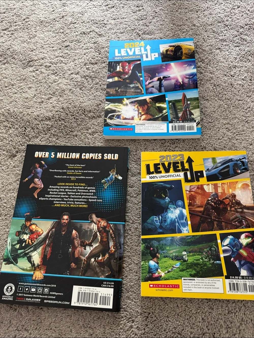 Scholastic Level Up Gamer Guides - Blue, Yellow & Black Covers